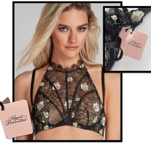 $845 Agent Provocateur Athena Bra AP4 Large NWT Swarovski crystals